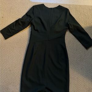 The Fold Brand Luxury Dark Green Wool Dress